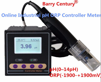 

Online Industrial PH ORP Controller Meter Monitor Accuracy 002pH 1mV Upper Lower Limit Control Alarm Relay Current Output Data