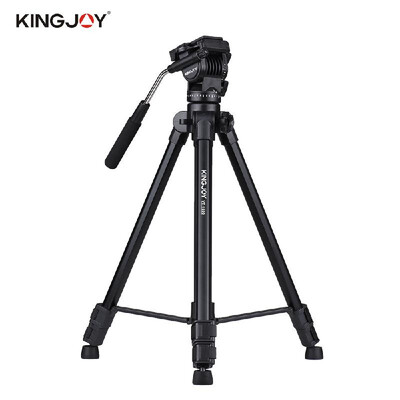 

Kingjoy VT 1500 166cm 54ft Portable Lightweight Camera Video Tripod with Panoramic Damping Head Aluminum Alloy Tube Max Load 10k