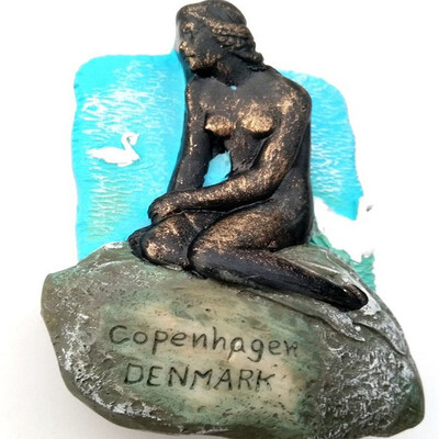 

1Pcs Copenhagen Denmark Fridge Magnets 3D Resin Mermaid Magnetic Refrigerator Stickers Tourism Souvenirs Home Decorations