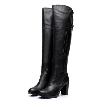 

Genuine leather thigh high boots women for spring autumn ladies shoes designer boots