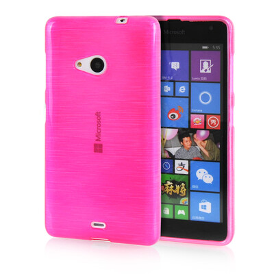 

MOONCASE Candy colors Soft Flexible Silicone Gel TPU Skin Shell Back ЧЕХОЛ ДЛЯ Microsoft Lumia 535 Hot pink