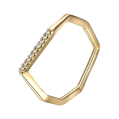 

Yoursfs Wave Ring 18K White Gold Plated Simple Thin Women Sisters Promise Rings For Her Prom Jewlery