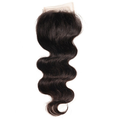 

UNICE HAIR 1 Piece Malaysian Body Wave Closure Free Part Remy Hair Lace Closure 4"x4" Swiss Lace Natural Human Hair