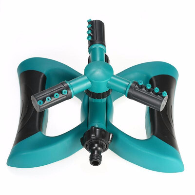 

Garden Sprinkler Automatic 360° Rotating Lawn Watering Sprinkler Adjustable Irrigation System with Three Arm Sprayers&Black Ni
