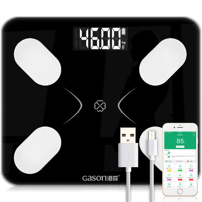 

Gangshen GASON intelligent body fat scale electronic scales weight scale upgrade 68 items of human health data Bluetooth APP control called fat weight loss scale jade black charged version