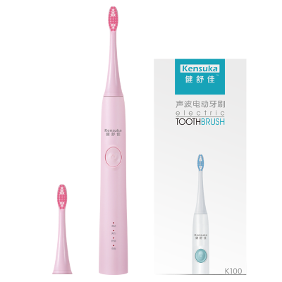 

Jianshujia kensuka electric toothbrush K100 rechargeable adult sonic vibration with brush head 2 75 days battery 3 switch cherry blossom powder