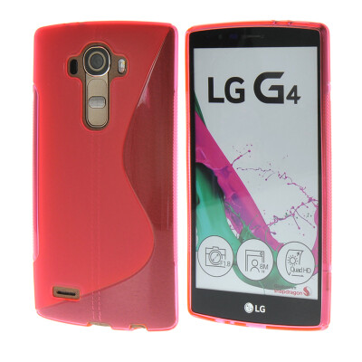 

MOONCASE  - Line Soft Flexible Silicone Gel TPU Skin Shell Back Case Cover for LG G4 Hot pink