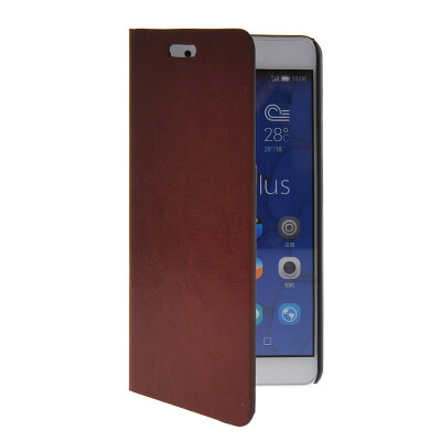 

MOONCASE Slim Leather Side Flip Wallet Card Slot Pouch with Kickstand Shell Back Case Cover for Huawei Honor 6X Brown