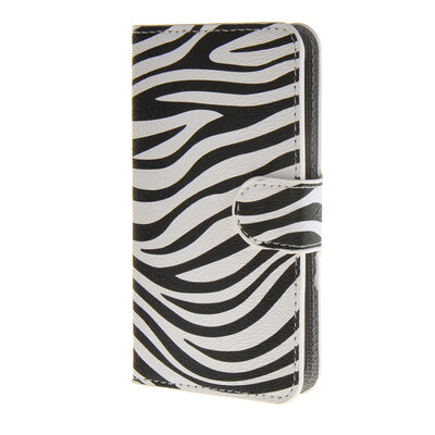 

MOONCASE Zebra style Leather Wallet Flip Card Slot Stand Pouch чехол для Samsung Galaxy J1 A07