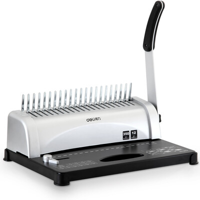 

Deli) 3873 21 hole adjustable file punching machine effort-type apron / clip binding machine