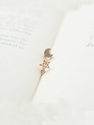 

onice 925 серебро eearing звезд и луна wqe003