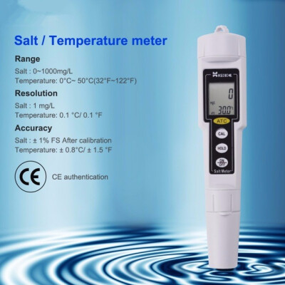 

CT-3080 Digital pen-type portable salinity meter salt meter salt Tester Salinity Tester Water Salinity detector 0 to 1000 mgL