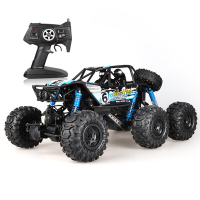 

US-induced model MZ RC car 114 Bigfoot climbing car charging remote control off-road car four-wheel drive model child boy toys bright blue