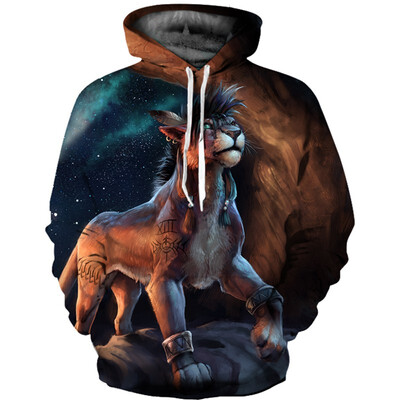 

QL-455 Mens Hoodie 3D Printed Women Pullover Sweater