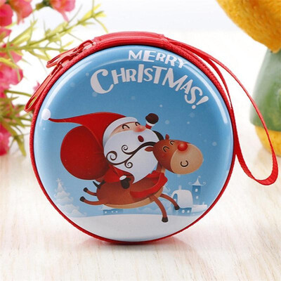

Merry Christmas Coin Purse Key Pouch Earphone Bags Pouch Zip Small Wallet Xmas