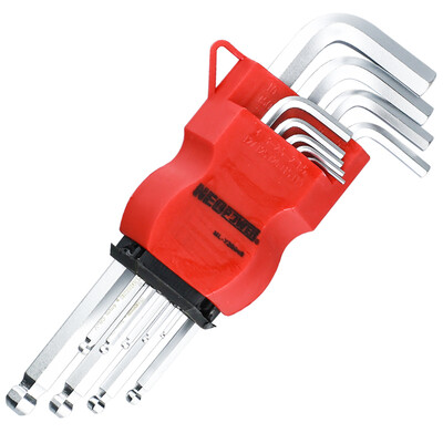 

Neo-powered neopower hex wrench set screwdriver six-angle angle wrench metric t-type 6-angle long hex 9-piece hand tool Y8003