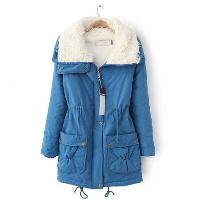 

High Quality Warm Korea Style Tooling Coat Thick Cashmere Padded Cotton Coat Jacket Women Parkas for Winter