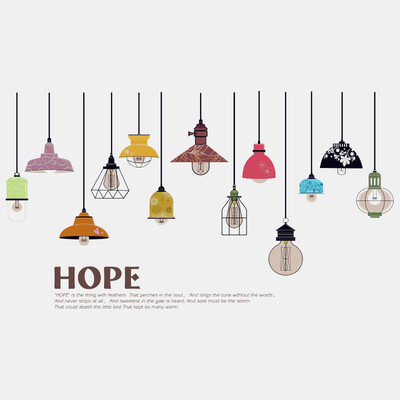 

Maia self-adhesive wall stickers sofa living room decoration background stickers colorful chandeliers