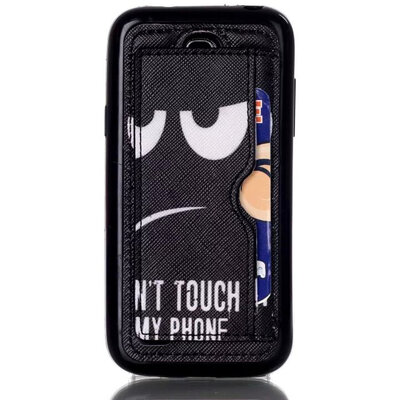 

мити S4 мини - анти - Skid мягкой пу + тпу кожи для Samsung Galaxy S4 мини - i9190 мобильного телефона защитные кожаный чехол карты стоят