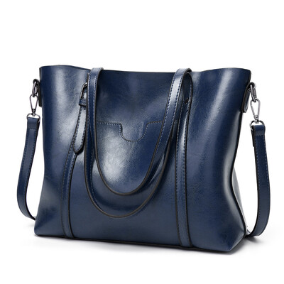 

Women bag Oil wax Womens Leather Handbags Luxury Lady Hand Bags With Purse Pocket Women messenger bag Big Tote Sac Bolsos Mujer