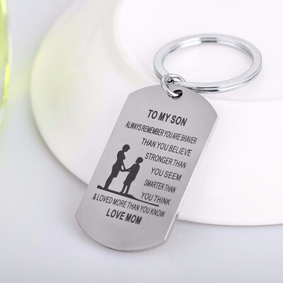 

Always Remember You Are Braver Than You Believe Jewelry Keychain Keyring Gift For Son Daughter Mother To Son