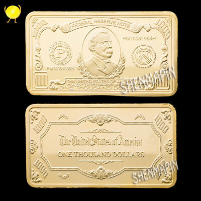 

3 pcslot American banknotes gold bar 9999 gold 1005001000 gold bars replica coins metal craft gifts coins collectibles
