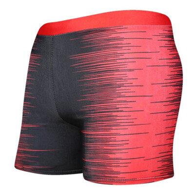 

Mens Soft Contrast Color Boxer Breathable Strappy Beach Shorts Swimwear Trunks