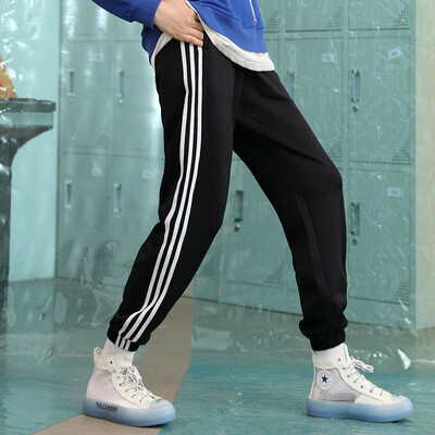 

PASS2018 new autumn three-striped sports casual pants women loose street beam pants pants 6831922099 black