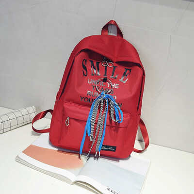 

Backpack womens new 2018 high school students campus canvas backpack summer leisure bag female