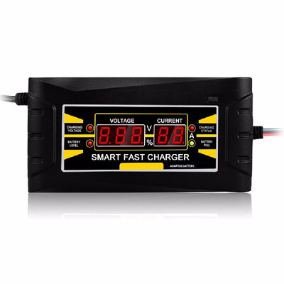 

Fashion Full Automatic Car Battery Charger 110V220V To 12V 10A 10ASmart Fast Power Charging For Wet Dry Lead Acid Digital LCD Dis