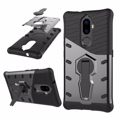 

Goowiiz Phone Case For Lenovo K8 NoteK8 Plus Luxury Armor TPUPC Silicone Hard Bracket Prevent falling