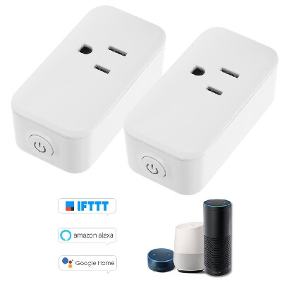 

Mini WIFI Smart Socket Compact Size Rectangle Style with Bulgy OnOff Button Smart alex-a Outlet Support APP Remote Control Timing