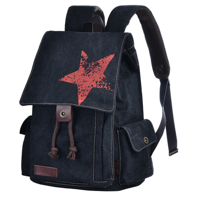 

DouguYan холст рюкзак мужской корейской версии женского отдыха путешествия 15,6 дюйма мешок G00121 черный узор