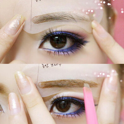 

4pcs Eyebrow Template Set Grooming Stencil Kit Makeup Shaping DIY Tool