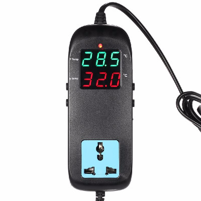 

Digital LED Breeding Temperature Controller Thermostat With Socket -40120℃ L2E0