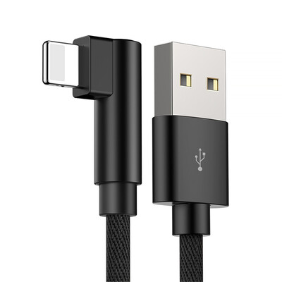 

Degree USB Cable for Fast Charging for IPhone X 6 6s 7 8 Curved data lines Amber USB power cord Cell phone charge