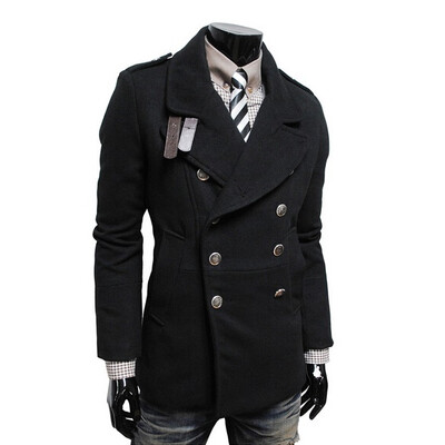 

Zogaa New Autumn And Winter Mens Woolen Overcoat Double-breasted Fashion