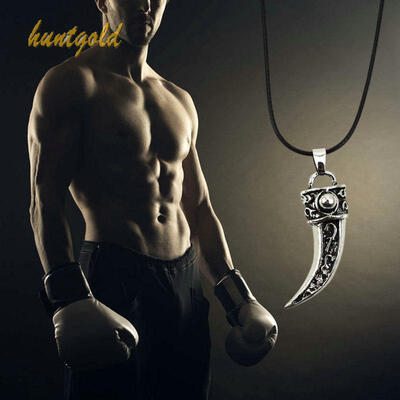 

Hot Sale Men's Wolf Tooth Carving Pendant Necklaces Chain Cord Fashion Jewellery