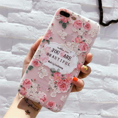 

Flower Silicon Phone Case For iPhone 7 8 Plus Rose Floral Leaves Cases For iPhone X 8 7 6 6S Plus 5 5S SE Soft TPU Cover