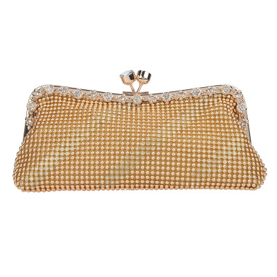 

Fawziya Twill Stripe Wedding Purses Kiss Lock Clutch Purses For Women