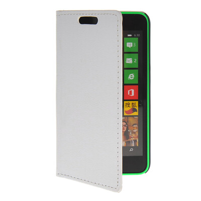 

MOONCASE Slim Leather Flip Wallet Card Pouch with Kickstand Shell Back ЧЕХОЛ ДЛЯ Nokia Lumia 630 White
