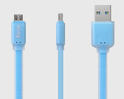 

Кабель Ainy FA-034F с двусторонним USB-коннектором Micro USB голубой