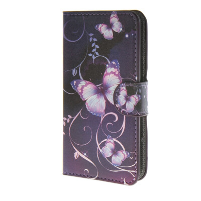 

MOONCASE Butterfly style Leather Side Flip Wallet Card Slot Stand Pouch чехол для LG Leon 4G LTE / C40 a12