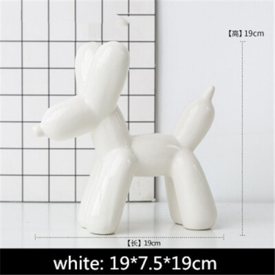 

Nordic ceramic balloon dog decorative crafts figurines home decor creative animal porcelain ornaments furniture furnishings