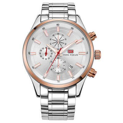 

BOFUTE Male Watches Business Watch Quartz Watches Calendar Luminous Waterproof Metal Strap 0081G