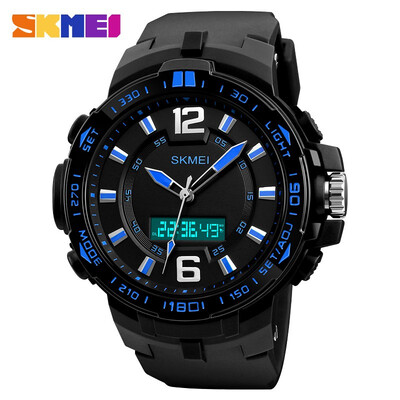 

SKMEI big dial For men sport watch Waterproof Chronograph Clear alarm clock Watch with double scoreboard Relogio Masculino 1273
