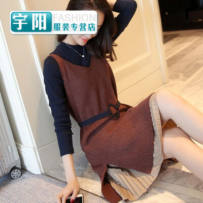 

Spring womens knit early spring&autumn two-piece suit base skirt spring 2017 new