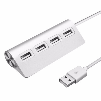 

Rocketek multi usb 20 hub 4 port adapter splitter Aluminum for iMac MacBook Air pc computer laptop accessories