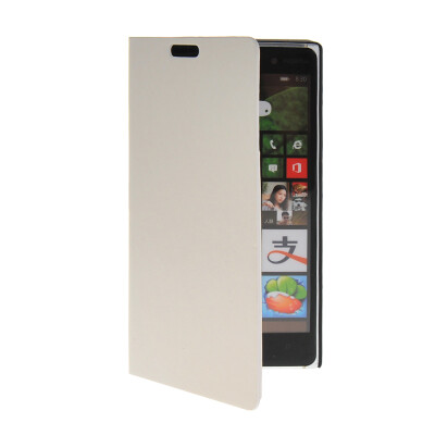 

MOONCASE Slim Leather Side Flip Wallet Card Slot Pouch Stand Shell Back Case Cover for Nokia Lumia 830 White