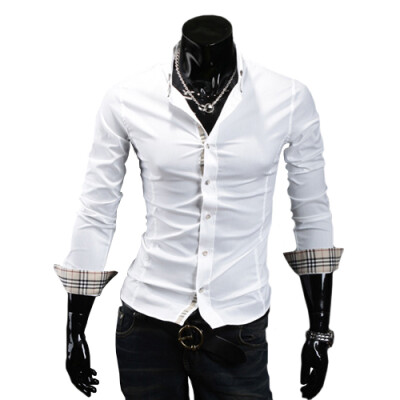 

CT&HF Men Leisure Silm Shirt Spring Temperament Elegant Contracted Tops Korea Fashion Personality Handsome Lapels Shirt